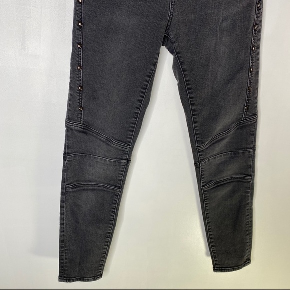 Zara Basic Denim Washed Black Side leg studs - Picture 4 of 9